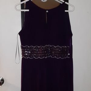 Plum formal Dress with slit